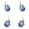 Service Caster 4 Inch 316SS Blue Polyurethane Swivel 1/2 Inch Threaded Stem Caster Brakes, 2PK SS316TS20S414-PPUB-BLUE-121315-2TLB2 - alternate 1